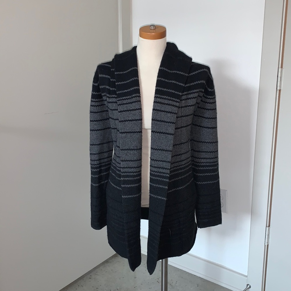 Vince Hooded Sweater Blanket Jacket